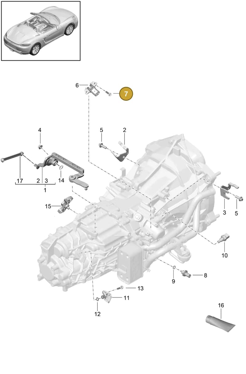 98160680100 — Porsche Boxster (2016-2019) diagram p48302010, position 7