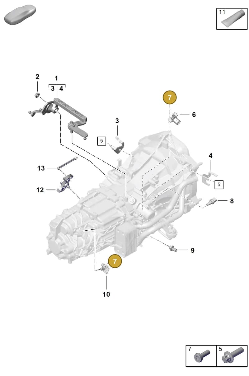 98160680100 — Porsche Boxster Spyder (2019-2020) diagram p54301120, position 7