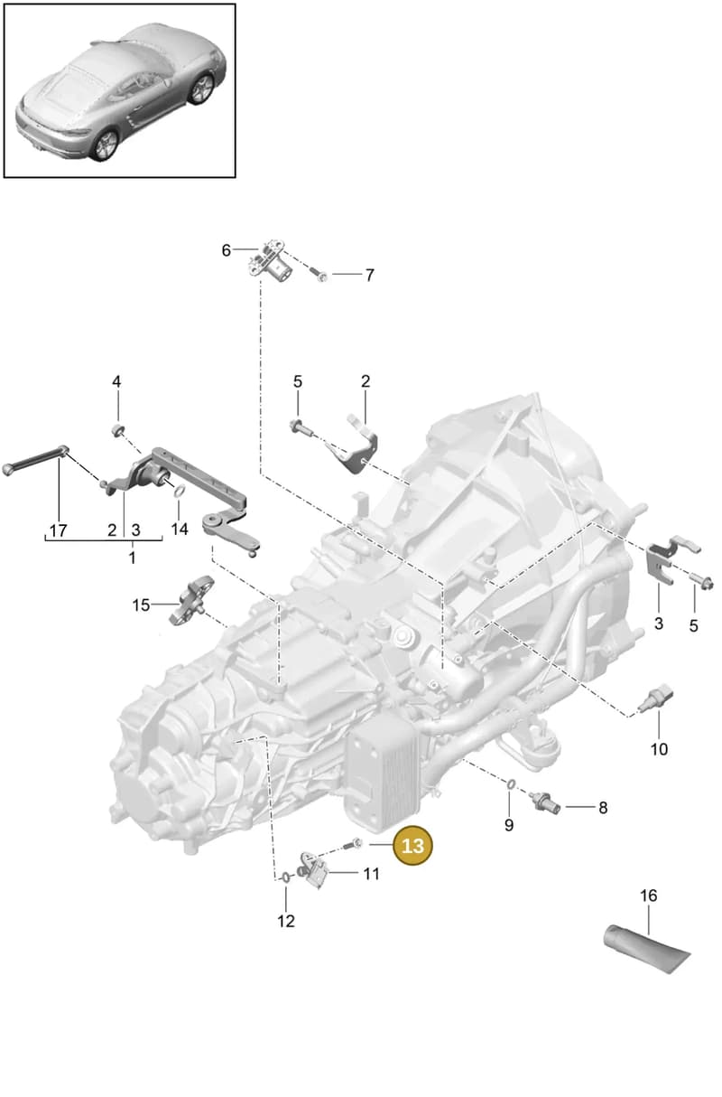 98160680300 — Porsche Cayman (2016-2019) diagram p50302010, position 13