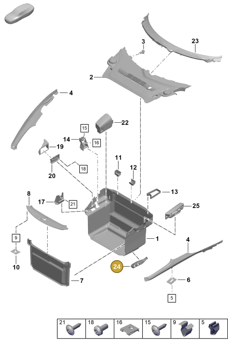 98161011300 — Porsche Boxster Spyder (2019-2020) diagram p55807000, position 24