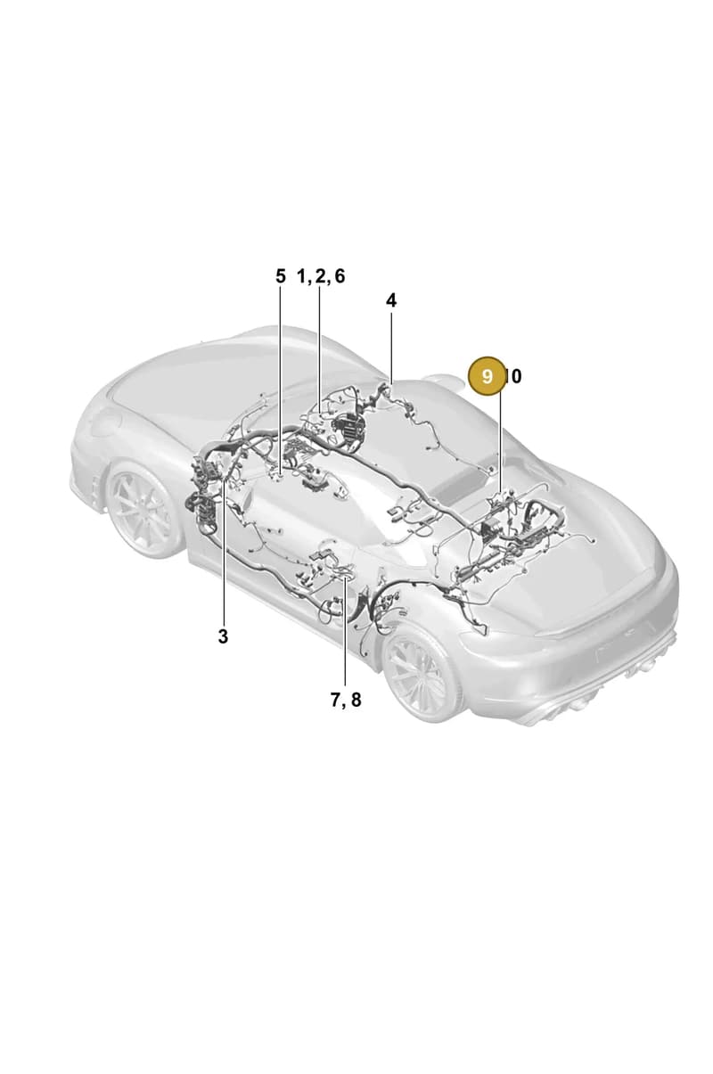 98161208500 — Porsche Boxster Spyder (2019-2020) diagram p54902600, position 9