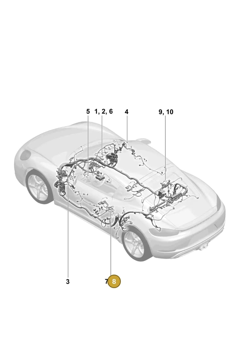 98161208600 — Porsche Cayman (2019-2022) diagram p55902600, position 8