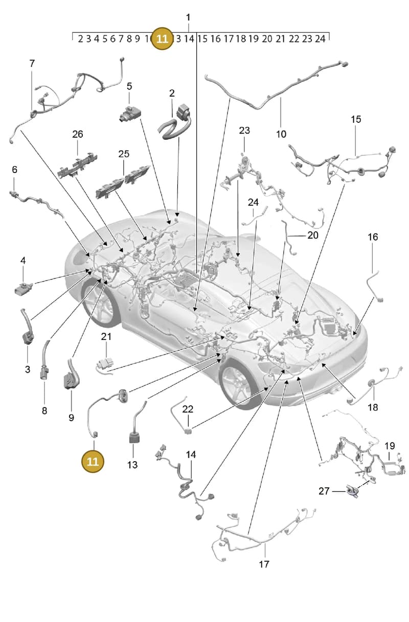 98161292812 — Porsche Cayman (2016-2019) diagram p50902010, position 11