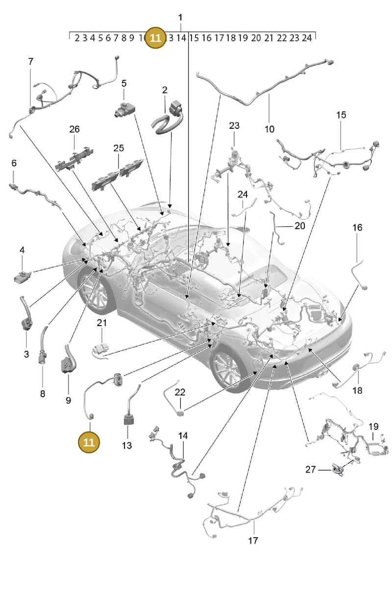 98161292812 — Porsche Boxster (2016-2019) diagram p48902010, position 11