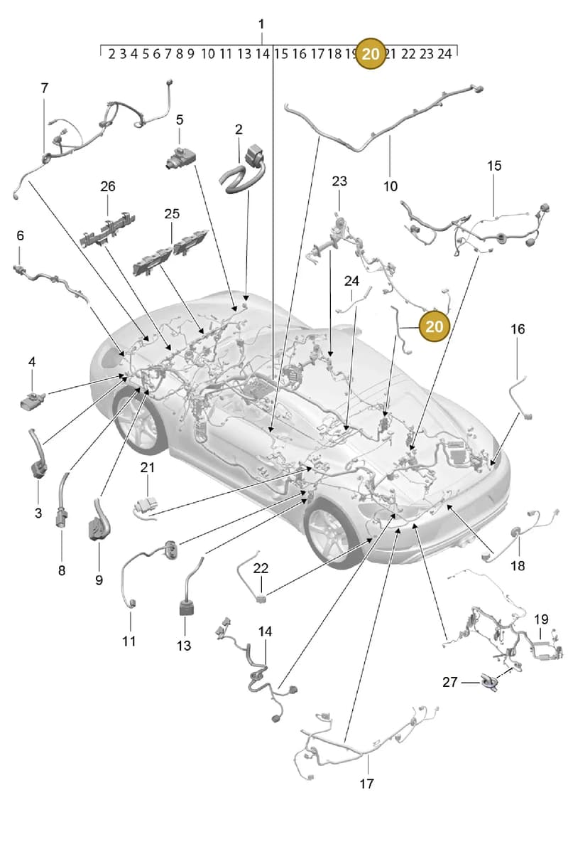 98161292902 — Porsche Cayman (2016-2019) diagram p50902010, position 20