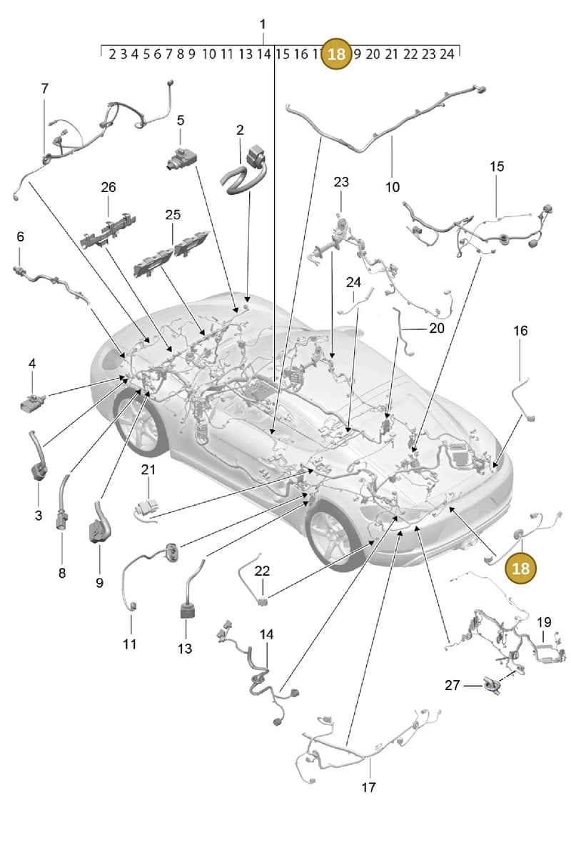 98161293530 — Porsche Cayman (2016-2019) diagram p50902010, position 18