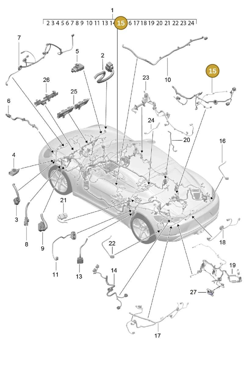 98161295801 — Porsche Cayman (2016-2019) diagram p50902010, position 15