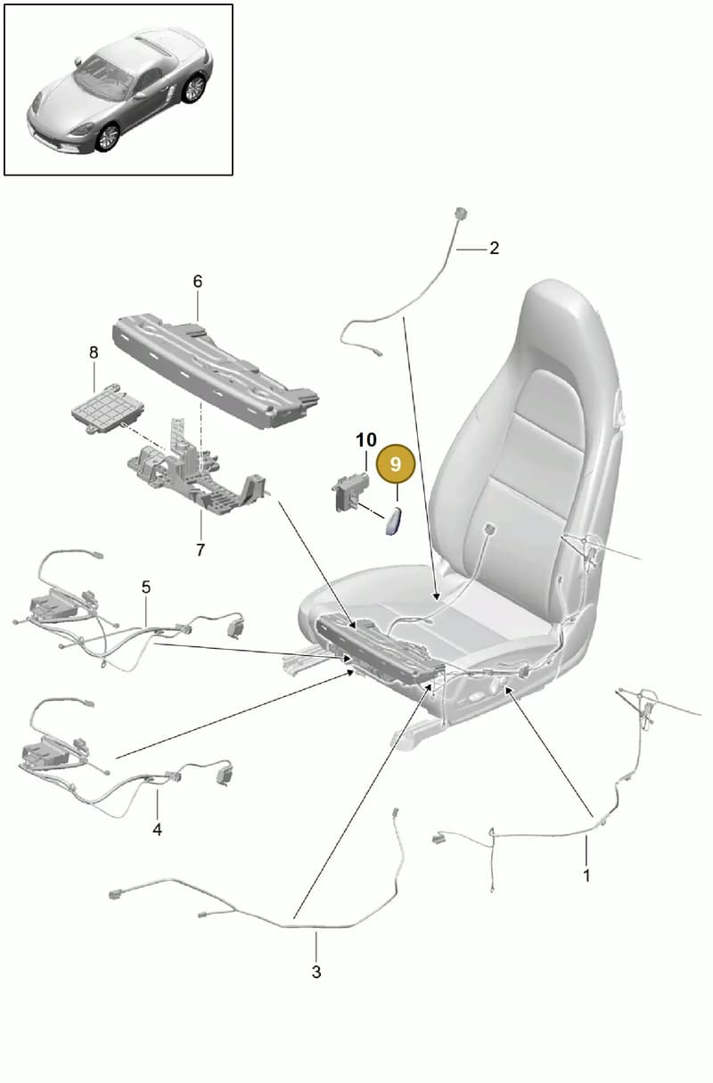 981613713001E0 — Porsche Boxster (2016-) diagram p48817010, position 9