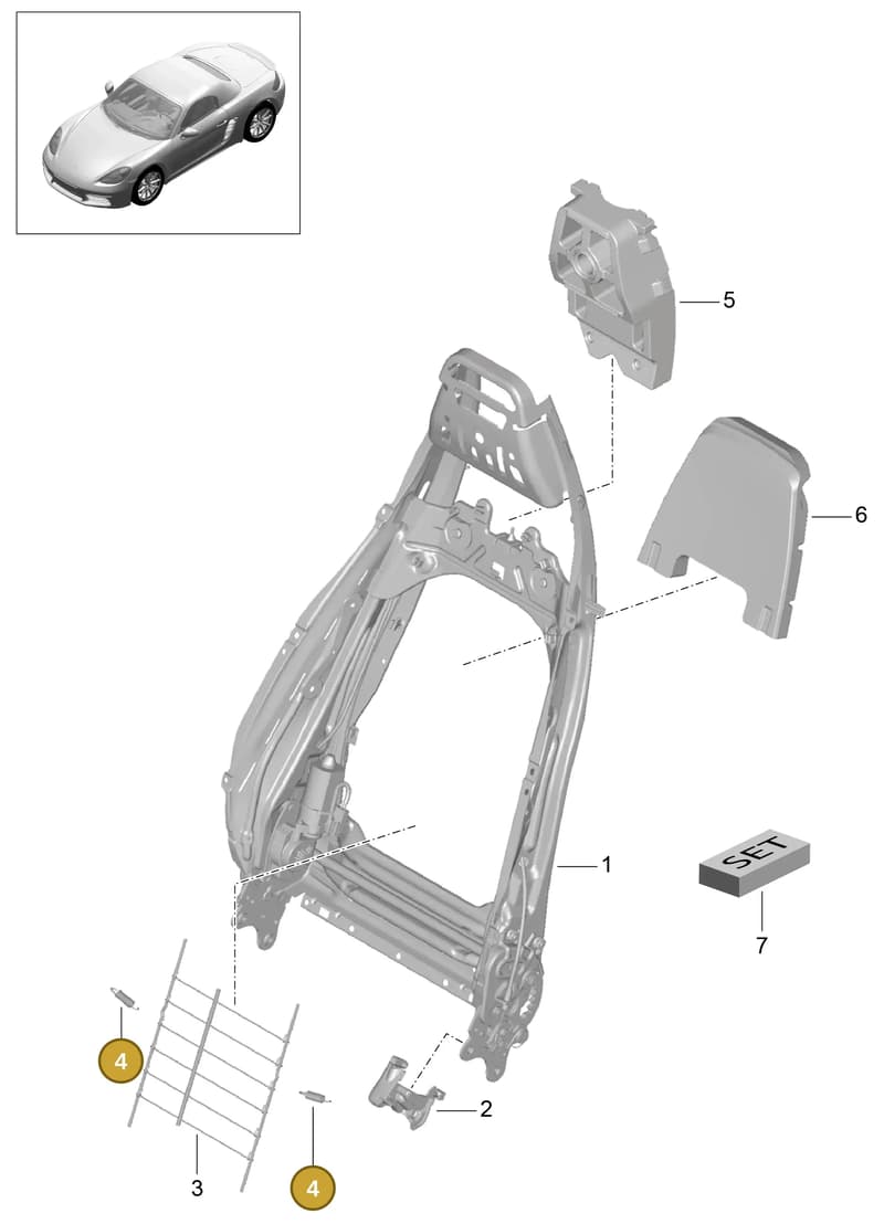98162276902 — Porsche Boxster (2016-2019) diagram p48817021, position 4
