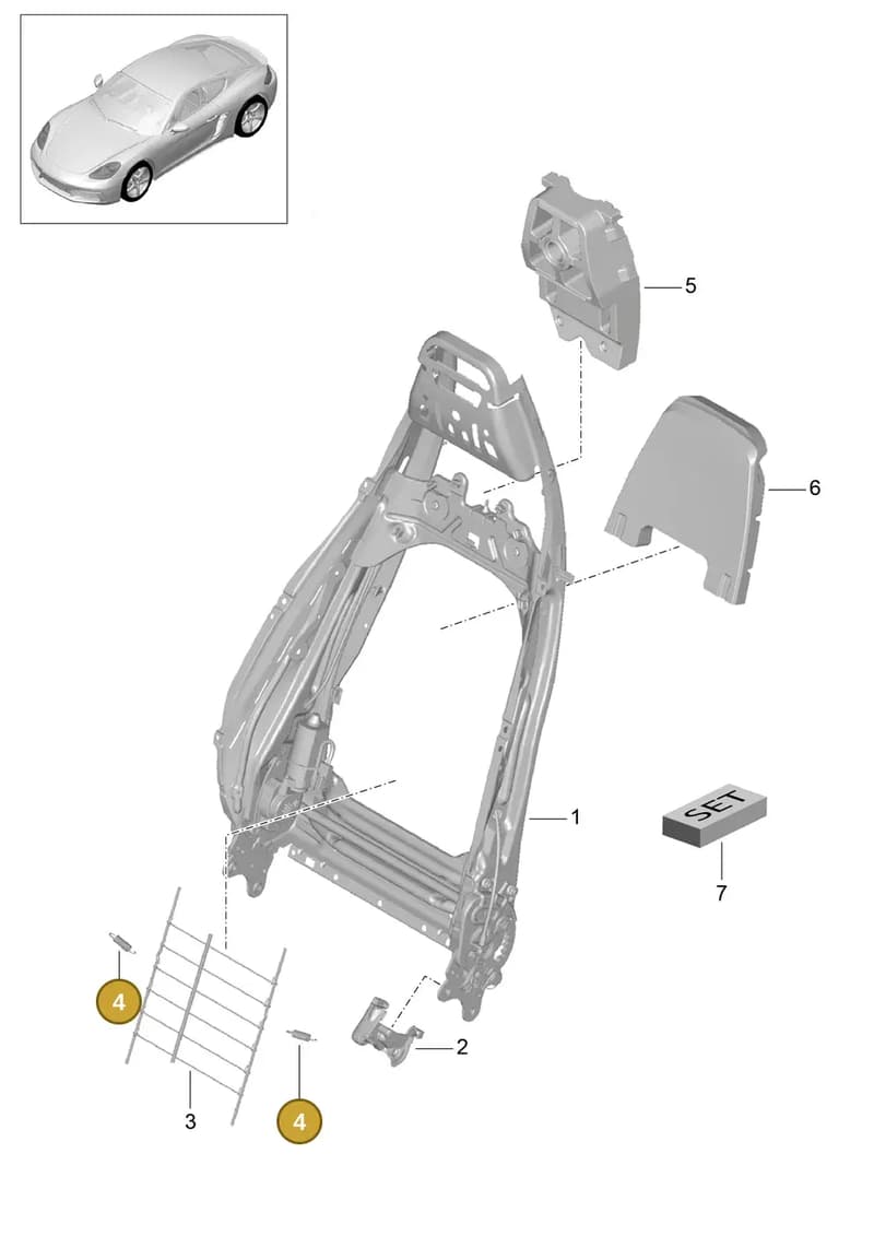 98162276902 — Porsche Cayman (2016-2019) diagram p50817021, position 4