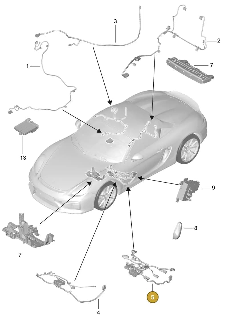 98162278202 — Porsche Boxster Spyder (2015-2016) diagram p46817025, position 5