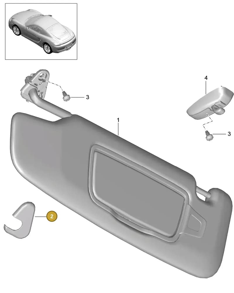 981731832011E0 — Porsche Cayman (2013-2016) diagram p40807065, position 2