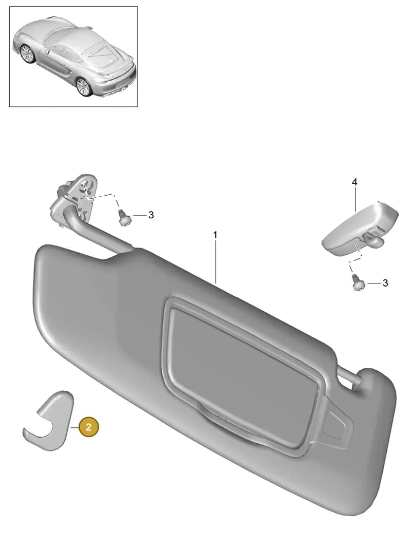 981731832011E0 — Porsche Cayman GT4 (2015-2016) diagram p45807065, position 2