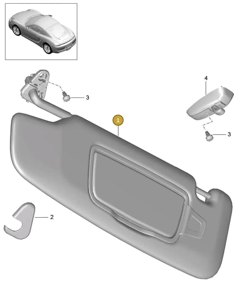 981731982202W0 — Porsche Cayman (2013-2016) diagram p40807065, position 1
