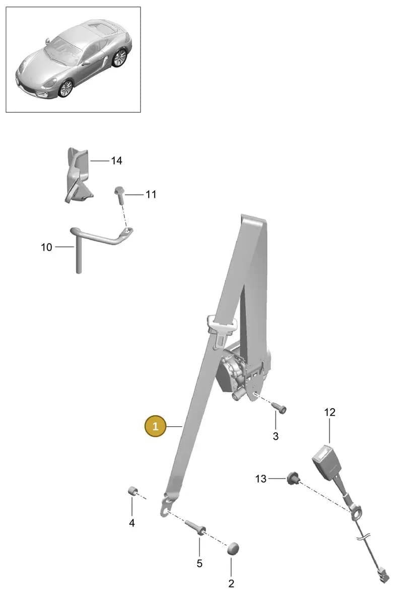 981803033032L0 — Porsche Cayman (2013-2016) diagram p40812000, position 1