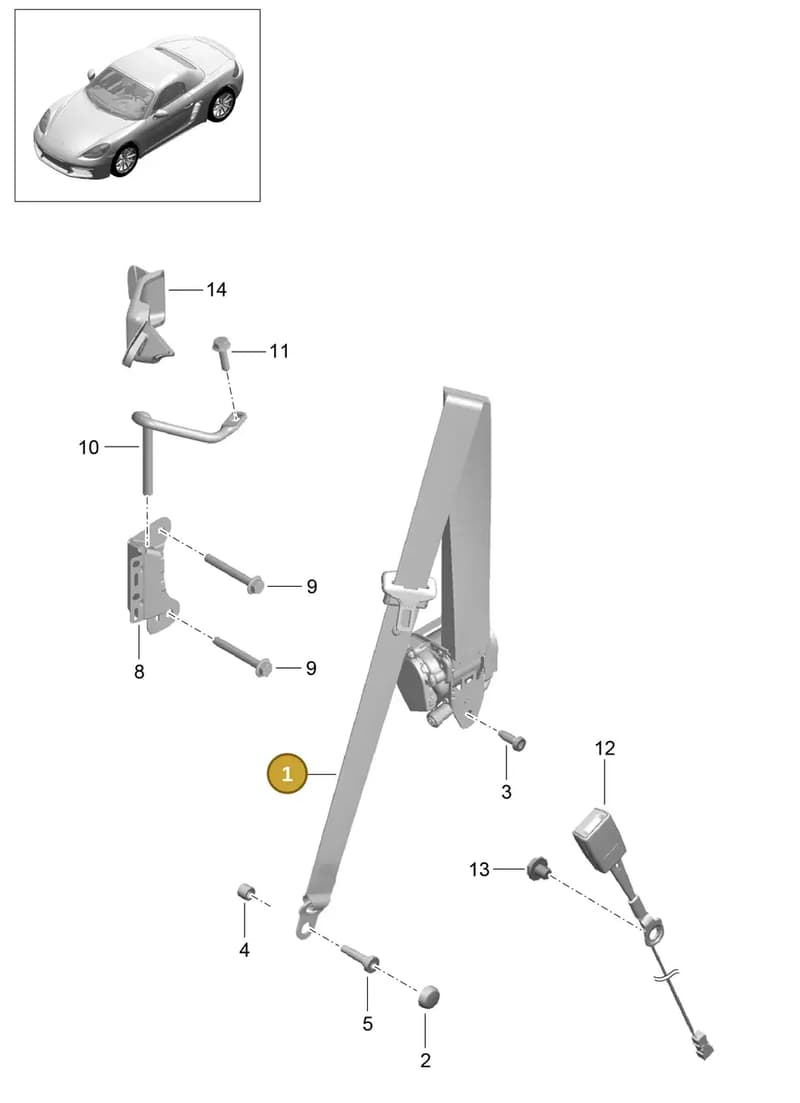 98180303305IG4 — Porsche Boxster (2016-) diagram p48812000, position 1