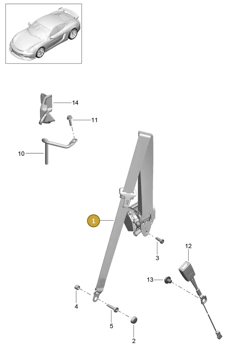 98180303305M6B — Porsche Cayman GT4 (2015-2016) diagram p45812000, position 1