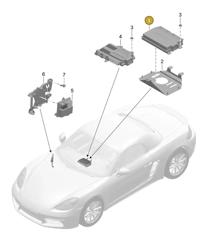 982035223 — Porsche Boxster (2016-2019) diagram p48911010, position 1