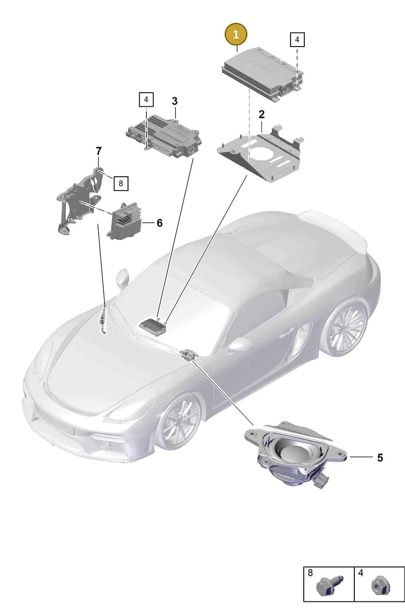 982035223 — Porsche Boxster Spyder (2019-2020) diagram p54911100, position 1