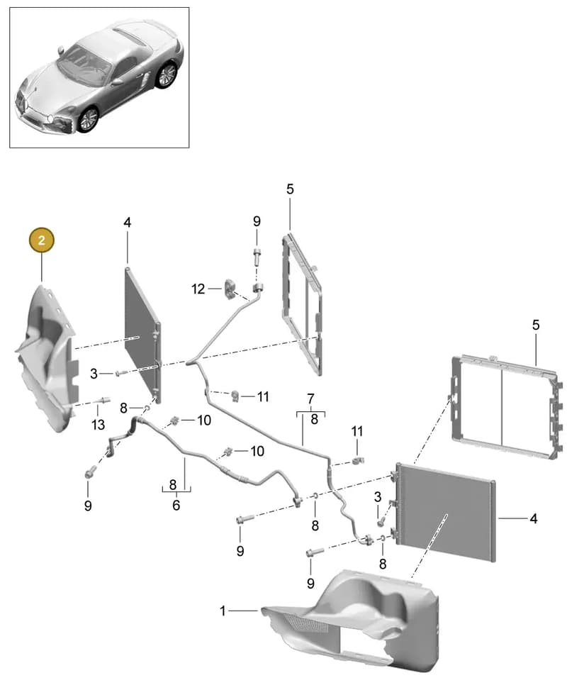 982121334BOK1 — Porsche Boxster (2016-2019) diagram p48813020, position 2