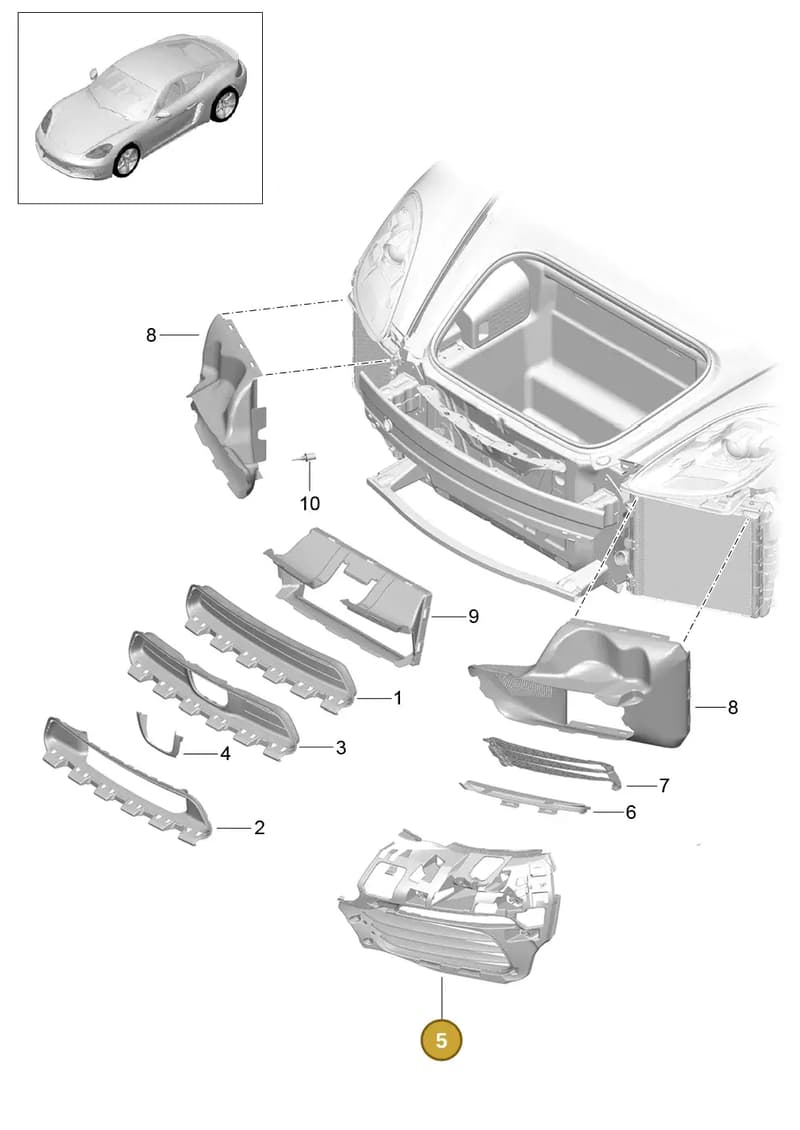 982121735BOK1 — Porsche Cayman (2016-2019) diagram p50802010, position 5