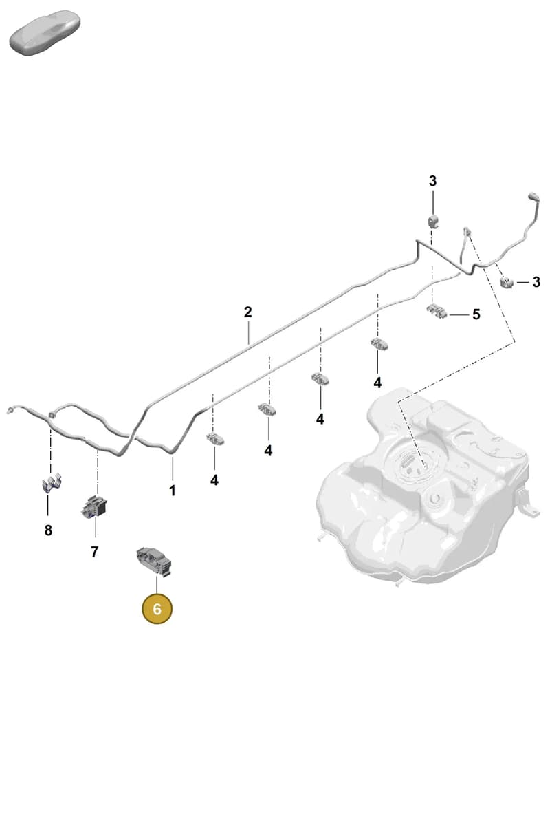 982127585 — Porsche Boxster Spyder (2019-2020) diagram p55201100, position 6