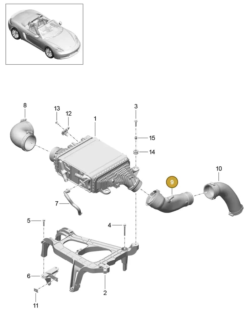 982129499 — Porsche Boxster (2016-2019) diagram p48107020, position 9