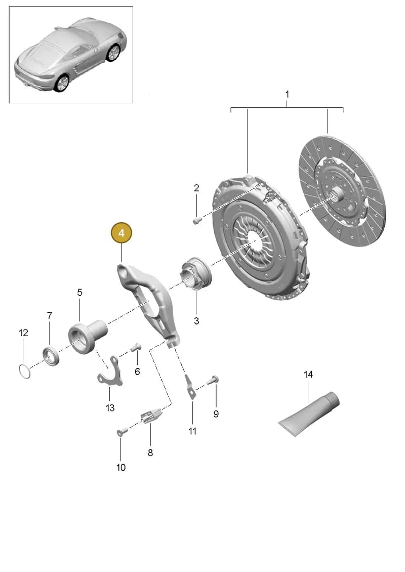 982141719 — Porsche Cayman (2016-2019) diagram p50301000, position 4