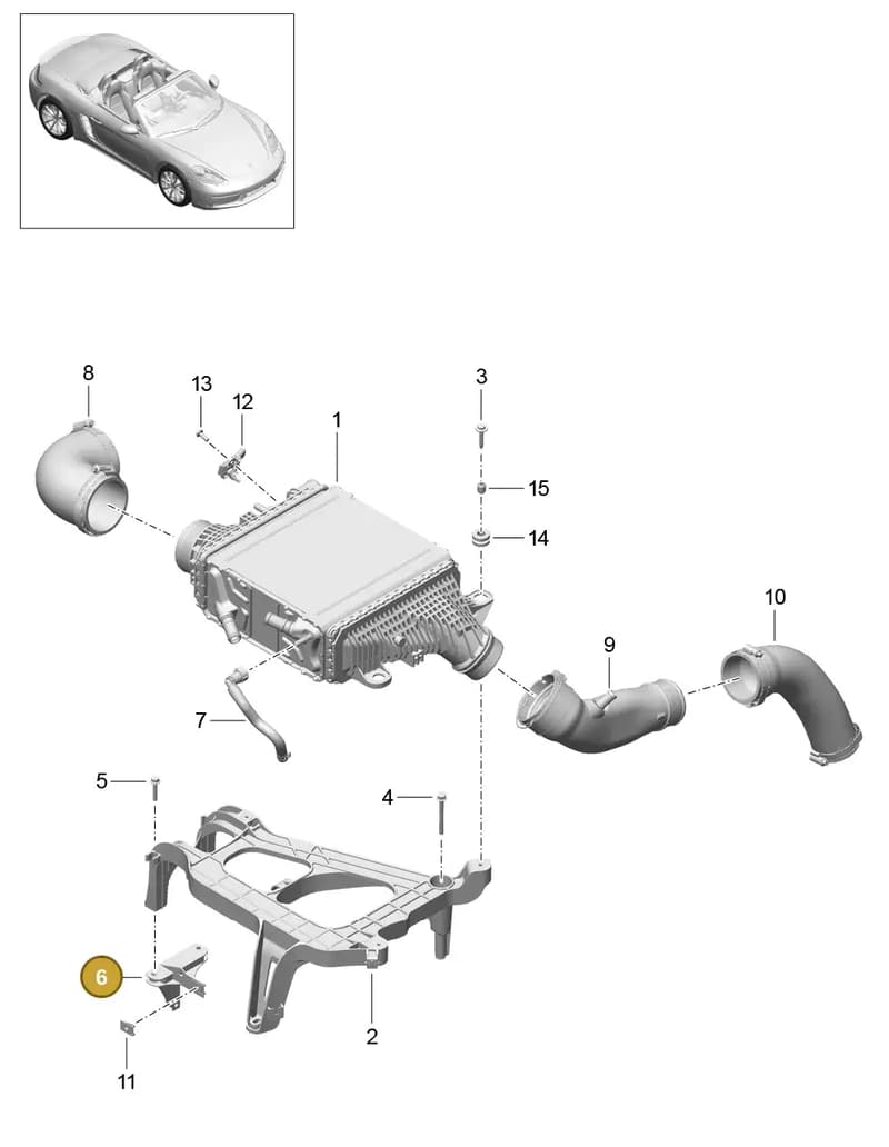 982145685 — Porsche Boxster (2016-2019) diagram p48107020, position 6