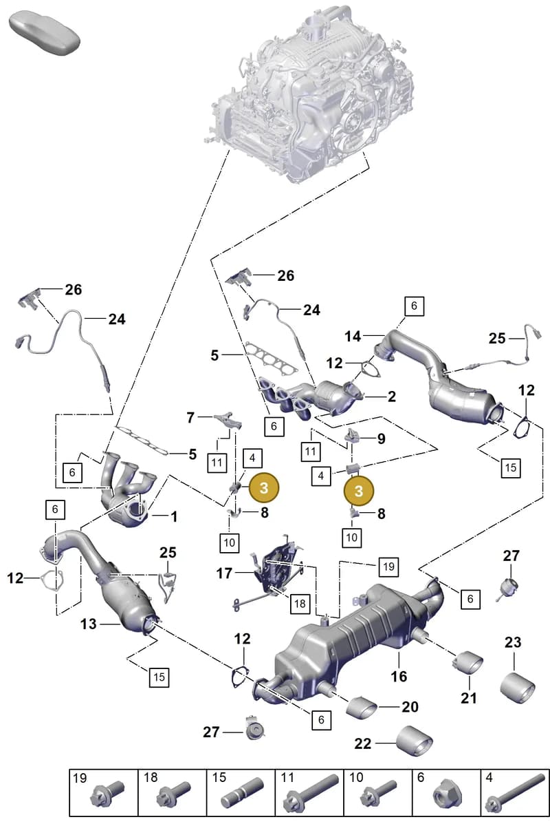 982251344E — Porsche Boxster Spyder (2019-2020) diagram p55000001, position 3