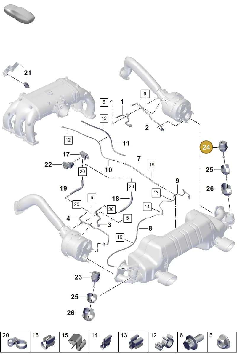 982251837D — Porsche Boxster Spyder (2019-2020) diagram p55202200, position 24