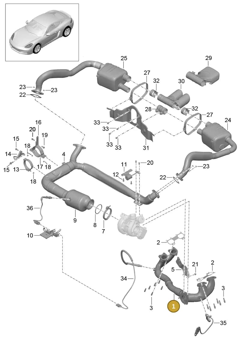 982254017FX — Porsche Boxster (2016-2019) diagram p50202000, position 1