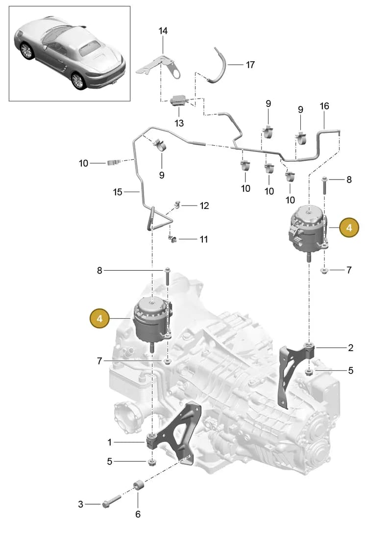 982399201A — Porsche Boxster (2016-2019) diagram p48306000, position 4