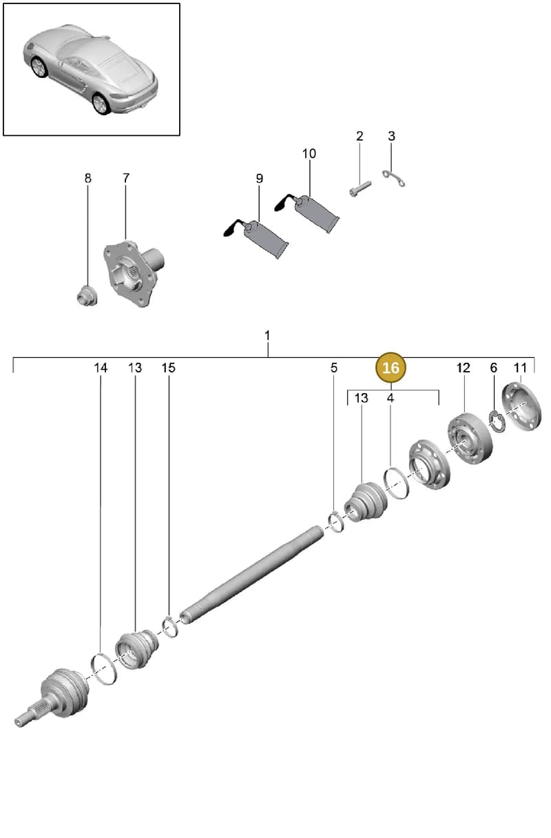 982501135B — Porsche Cayman (2016-2019) diagram p50501030, position 16