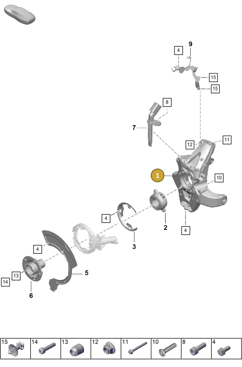 982505052DY — Porsche Cayman (2019-2022) diagram p55501000, position 1