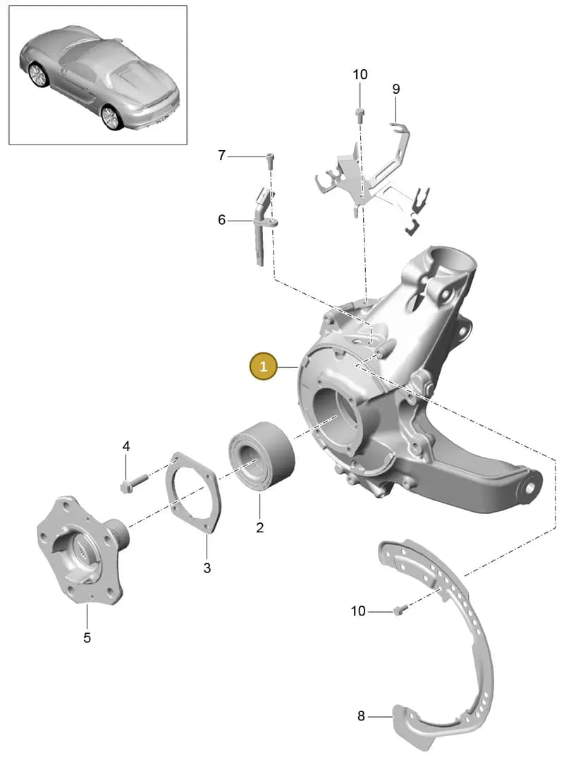982505099C — Porsche Boxster Spyder (2015-2016) diagram p46501000, position 1