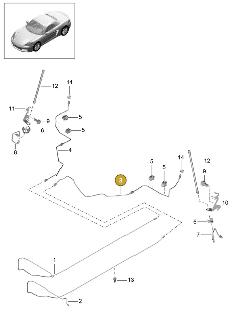 982611741A — Porsche Boxster (2016-2019) diagram p48604010, position 3