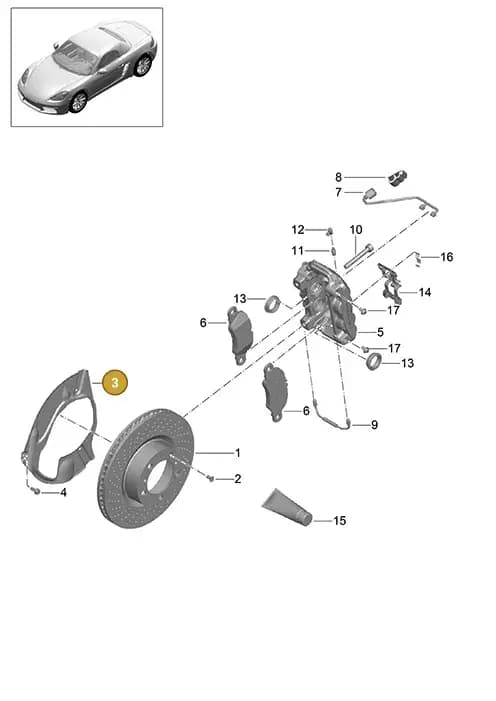 982615311 — Porsche Boxster (2016-2019) diagram p48602000, position 3