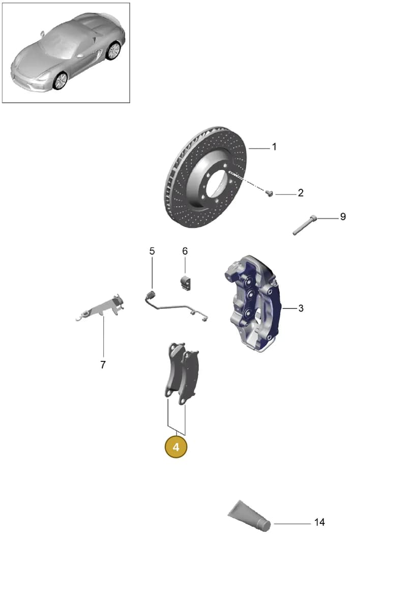 982698151C — Porsche Boxster Spyder (2015-2016) diagram p46602000, position 4