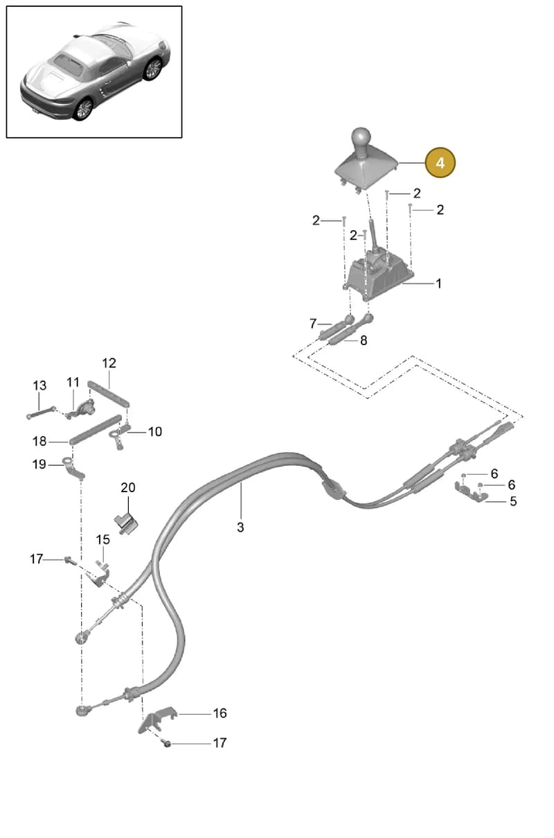 982711141AMPL1 — Porsche Boxster (2016-2019) diagram p48701000, position 4