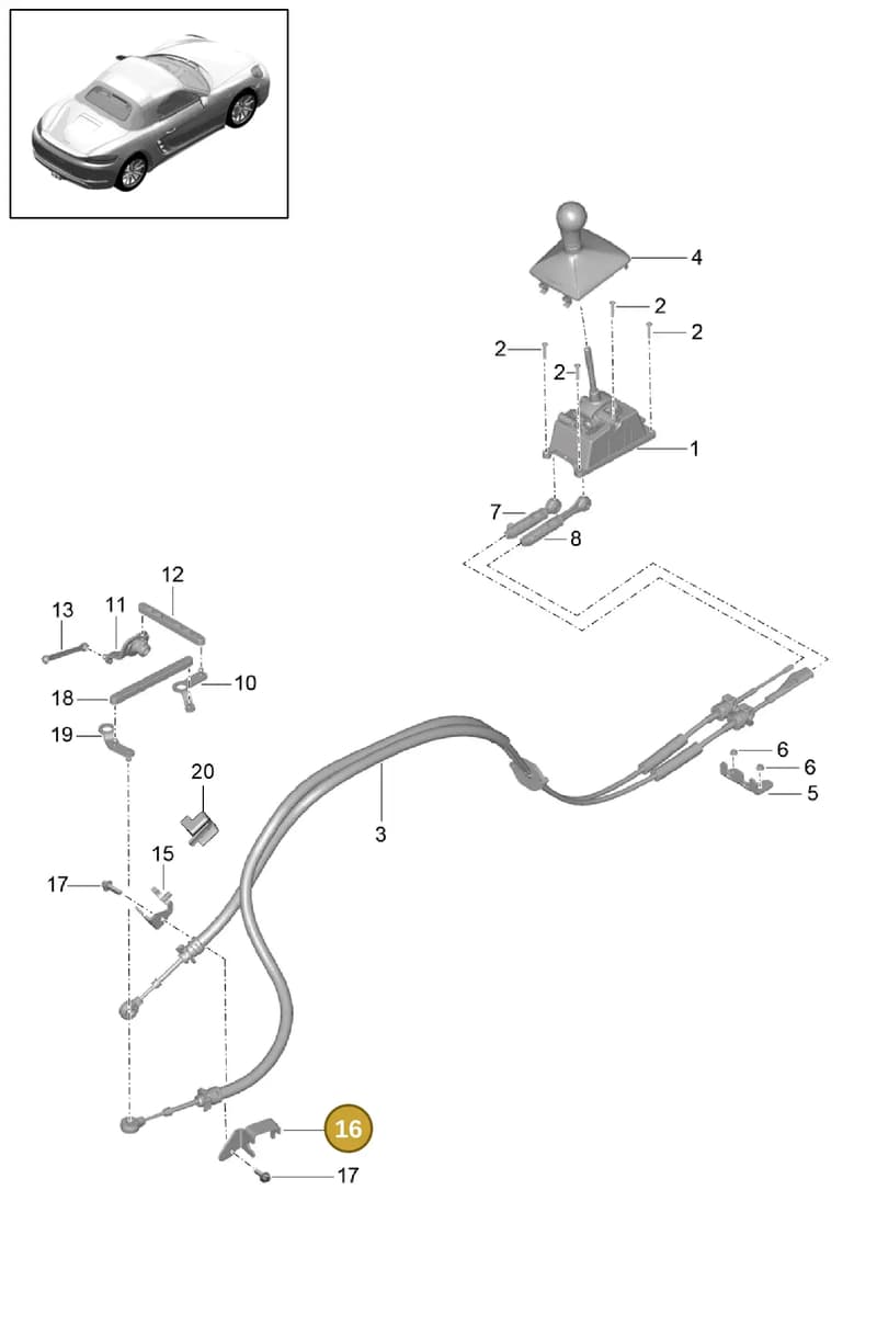 982711583 — Porsche Boxster (2016-2019) diagram p48701000, position 16