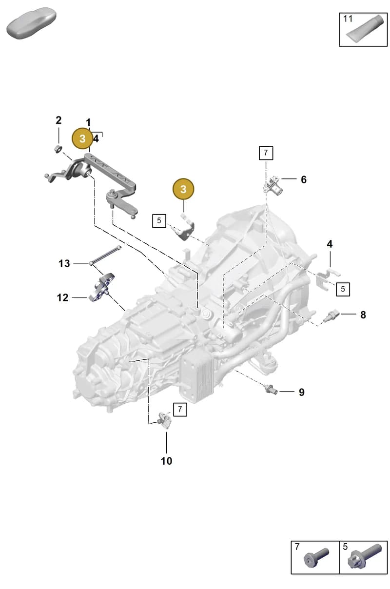 982711789A — Porsche Boxster Spyder (2019-2020) diagram p54301120, position 3