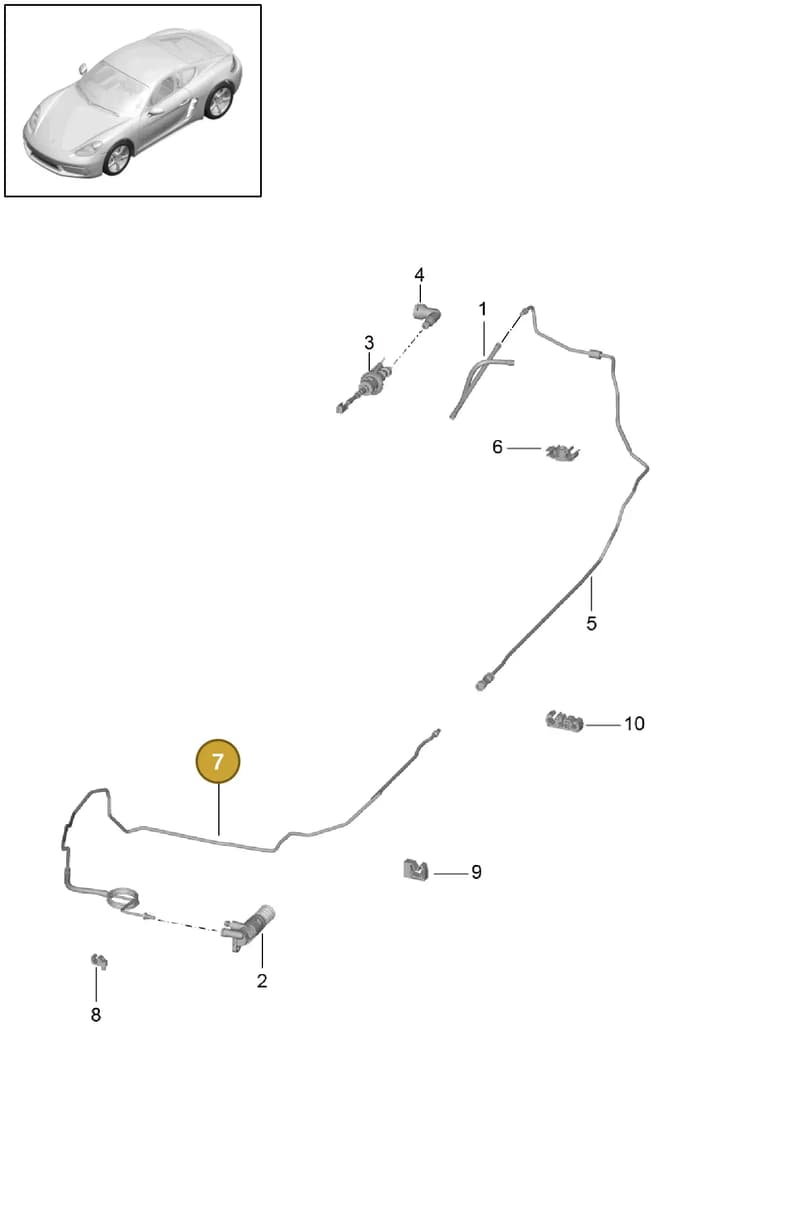 982721387A — Porsche Cayman (2016-2019) diagram p50703000, position 7
