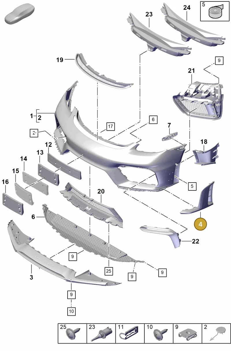 982807100AYOK1 — Porsche Boxster Spyder (2019-2020) diagram p54802020, position 4