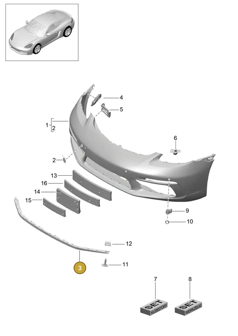 982807110AOK1 — Porsche Cayman (2016-) diagram p50802000, position 3