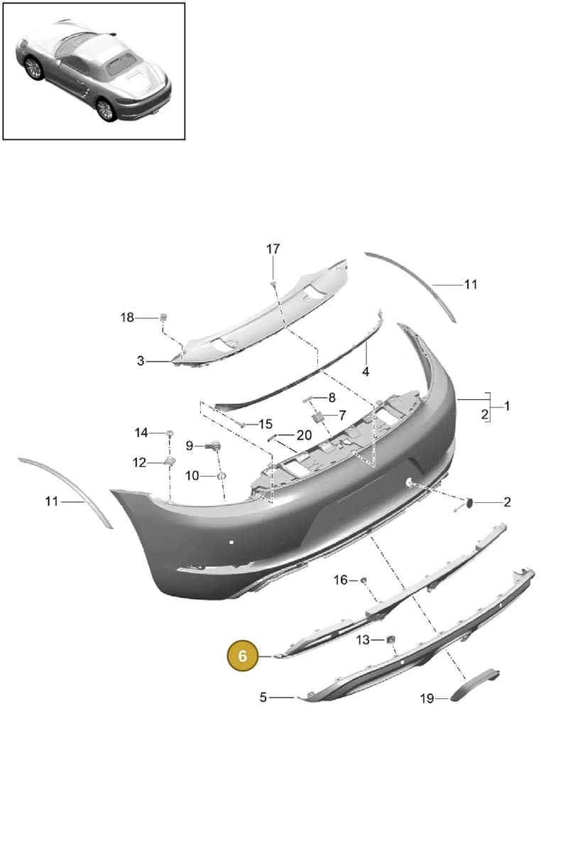 982807135BOK1 — Porsche Boxster (2016-2019) diagram p48802020, position 6