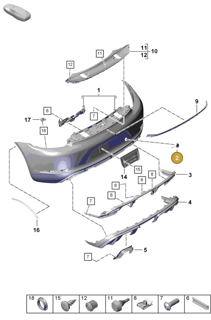 982807442G2X — Porsche Boxster Spyder (2019-2020) diagram p55802100, position 2