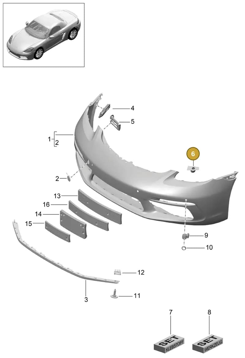 982807463 — Porsche Boxster (2016-2019) diagram p48802000, position 6