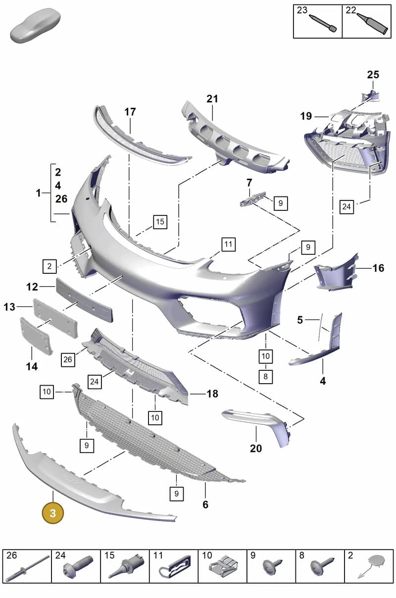 982807543EOK1 — Porsche Cayman (2019-2022) diagram p55802000, position 3