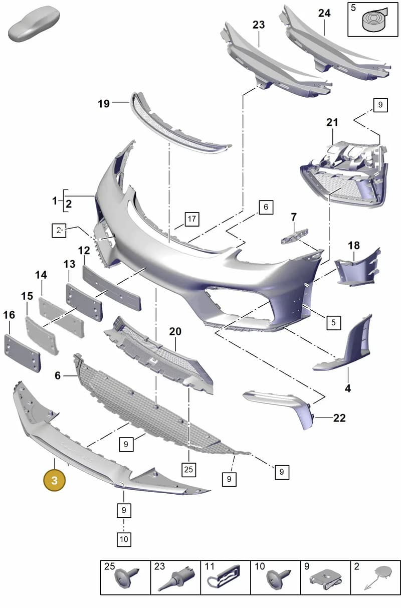 982807543JOK1 — Porsche Boxster Spyder (2019-2020) diagram p54802020, position 3